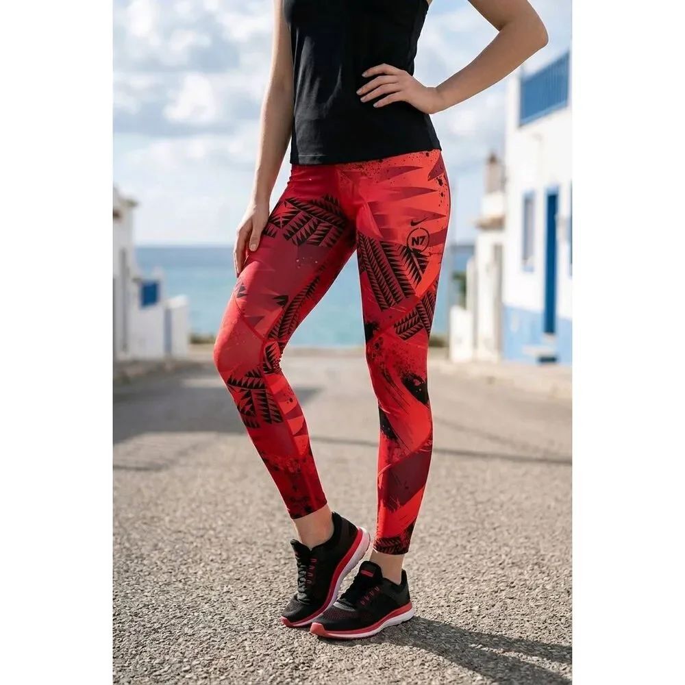 ☔️💜Nike N7 Red & Black Dri-Fit Athletic Pants Medium